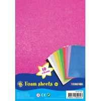 A4 10 Piece Foam Sheets Pack With 10 Colours