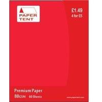 A4 80gsm Red Premium Paper Pack