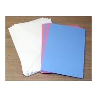 A5 Blank Cards & Envelopes Pink & Blue