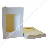 A5 3 Fold Aperture Rectangle Ivory Smooth Cards and Envelopes - pack of 10