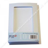 a6 3 fold aperture rectangle smooth white cards and envelopes pack of  ...