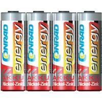 AA battery (rechargeable) NiZn Conrad energy NiZn AA rechargeable batteries 1500 mAh 1.6 V 4 pc(s)