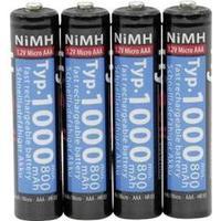 AAA battery (rechargeable) NiMH HyCell HR03 1000 mAh 1.2 V 4 pc(s)