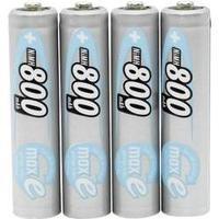 AAA battery (rechargeable) NiMH Ansmann maxE HR03 800 mAh 1.2 V 4 pc(s)