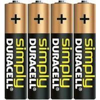 AAA battery Alkali-manganese Duracell Simply LR03 1.5 V 4 pc(s)