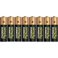 AA battery Alkali-manganese Duracell Simply LR06 1.5 V 8 pc(s)