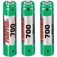 AAA battery (rechargeable) NiMH Hama NiMH Batteries 3x AAA, 400 mAh, 1, 2V 700 mAh 1.2 V 3 pc(s)