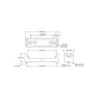 AA Battery Holder With PC Pins, 59 mm x 16 mm x 15 mm