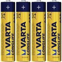 AAA battery Alkali-manganese Varta Longlife Micro 1.5 V 4 pc(s)