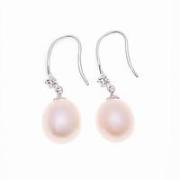 AA Freshwater Pearl Earrings With Silver Hook (More Colors)