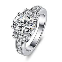 AAA Zircon Fing Statement Ring for Wedding Party