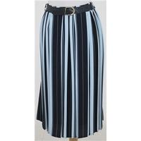 AARON, size XL blue striped pleated skirt