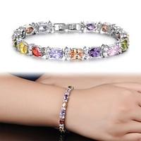 aaa zircon fine plating platinum diamond bracelet christmas gifts