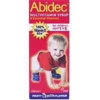 abidec multivitamins syrup with omega 3 lemon flavour