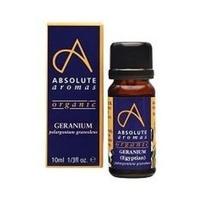 Absolute Aromas Organic Geranium Egyptian Oil 10ml (1 x 10ml)