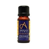 Absolute Aromas Organic Lemongrass Oil 10ml (1 x 10ml)