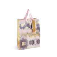 abstract texture pink gold large gift bag