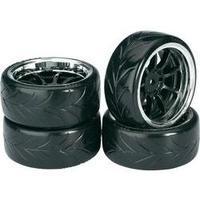 Absima 1:10 Road version Wheels Drifter A 9-spoke Black-chrome 4 pc(s)