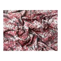 Abstract Floral Woven Brocade Dress Fabric Red
