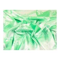 Abstract Print Stretch Satin Dress Fabric Green