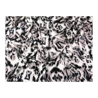 Abstract Print Stretch Jersey Dress Fabric Black & Taupe