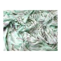 Abstract Print Silk Blend Voile Dress Fabric Mint Green