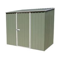 absco space super saver pale eucalyptus metal shed installation