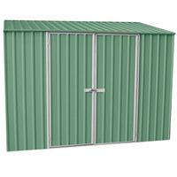 Absco Space Super Saver 9.10ft x 5ft 3m x 1.52m Pale Eucalyptus Metal Shed with Free Anchor Kit - Installation