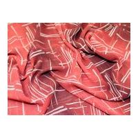 Abstract Print Georgette Dress Fabric Dark Red & Wine