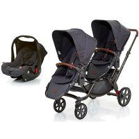 abc design zoom tandem travel system with 1 car seat street