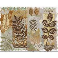abstractions leaves counted cross stitch kit 14x11 14 count 230050