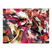 Abstract Print Royal Micro Satin Dress Fabric Multicoloured
