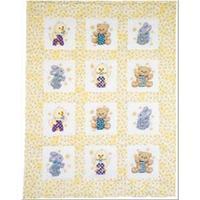 ABC 123 Quilt Blocks Stamped Cross Stitch -9X9 12/Pkg 243117