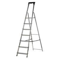 abru aluminium high handrail 7 tread step ladder 60607