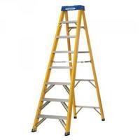 Abru Fibreglass Swingback Step Ladder 8 Tread Yellow 71608