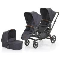 ABC Design 2017 Zoom Tandem and Carrycot in Street