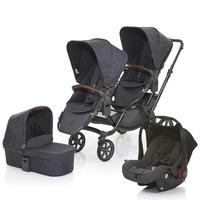 ABC Design 2017 Zoom Tandem 1 Carrycot and 1 Car Seat in Street