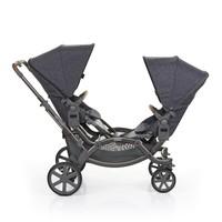 ABC Design 2017 Zoom Tandem 2 Carrycots and 2 Car Seat Adaptors in Street