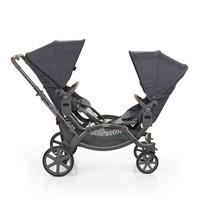 abc design 2017 zoom tandem 2 carrycots and 2 car seat adaptors in str ...