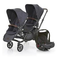 abc design 2017 zoom tandem and 1 car seat in street