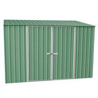 absco space saver pale eucalyptus metal shed 30 x 152m