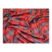 aberdeen polyester wool blend plaid check dress fabric red