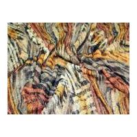 abstract print crinkle lace dress fabric autumnal