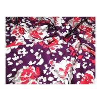 Abstract Stretch Cotton Dress Fabric Pink & Purple