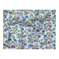 ABC Baby Print Polycotton Dress Fabric