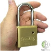 Abus Hardened Steel Shackle Brass Body Padlock