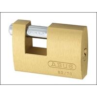 abus 8270 70mm monoblock brass shutter padlock carded