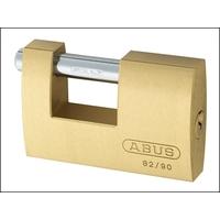 abus 8290 90mm monoblock brass shutter padlock