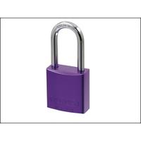 abus 7240 hb40 aluminium padlock 40mm long shackle violet keyed tt0407 ...