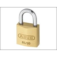 Abus 65/20 20mm Brass Padlock Twin Pack Carded